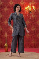 Grey Glitz Grey Jacket Co-ord Set