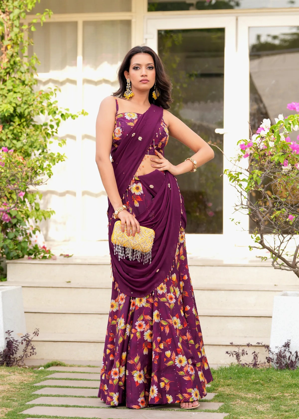 Jaamuni Bling Pre Draped Saree